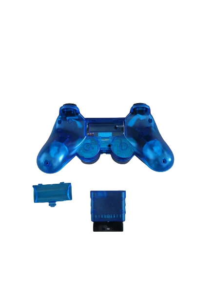 2 x Wireless Controller Gamepad Kabellos für Playstation 2 Ps1 Ps2 Blau - Bild 3 von 4