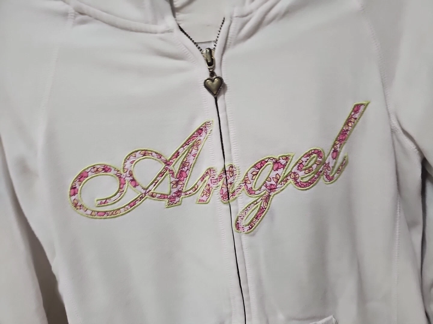 UNDERCOVER Felpa con cappuccio e zip Victoria's Secret Angel Spell Out taglia S