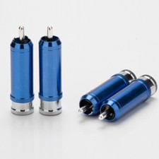 4PCS Rhodium Plated Male RCA Plug Hi-Fi Audio Signal Interconnect Wire Connector