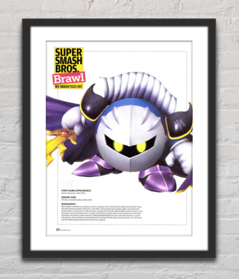Super Smash Brawl Wii U Brawl Meta Knight Glossy Art Poster Unframed  G2263