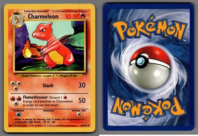 1999 Pokemon, Base Set, #24/102 Charmeleon, Uncommon | eBay
