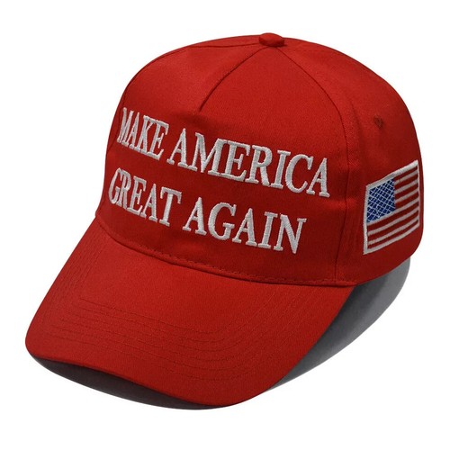 MAGA Hat Make America Great Again red Hat Donald Trump 2024 Baseball Cap USAFlag - Picture 2 of 3