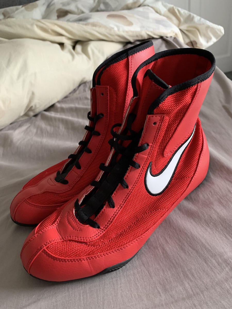 Nike Machomai 2 Boxing Shoes Professional Boxing Boots - Red Nike Machomai 2 Boxing Shoes Professional Boxing Boots - Red