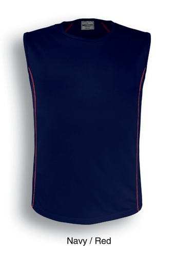 3PCX MENS SINGLET TANK 100% POLYESTER COOL DRY BREATHABLE PANEL LINE SPORTS TANK - Picture 10 of 18