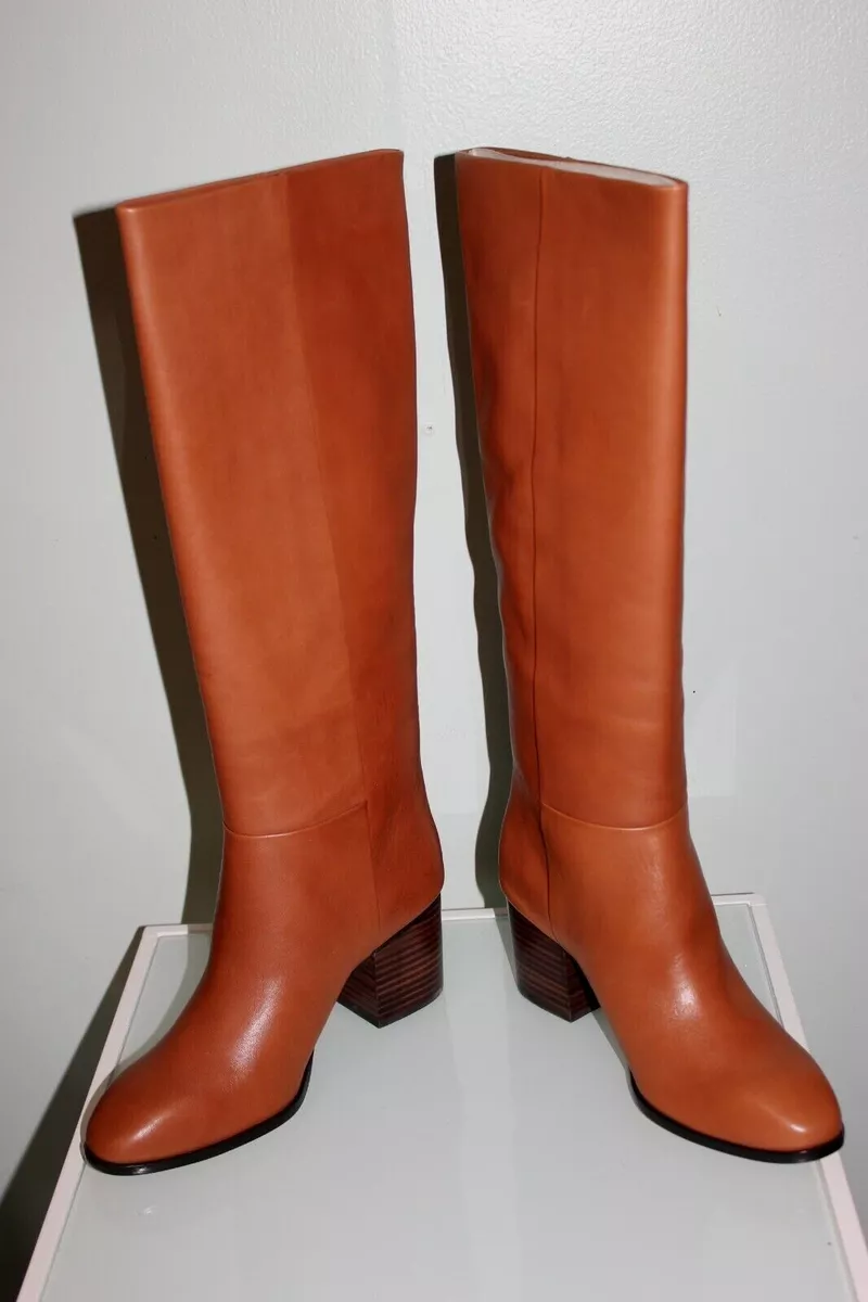 NEW J.CREW 348 Sadie knee high boots in leather 8 Rich Oak Shoes