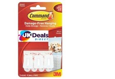 3M Command Micro Hooks Pack of 3 Hold up to 225g Damage Free Hooks 17066