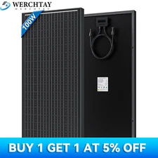12v 100 watt solar panel monocrystalline Charging Off-Grid RV Camping Home Boat