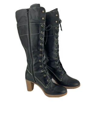 black knee high timberland boots