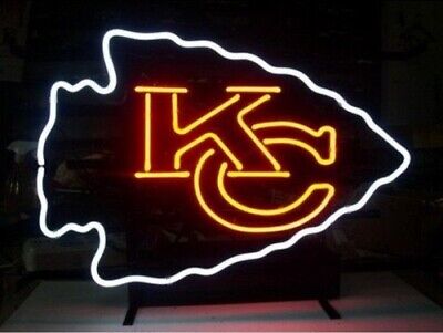 New Kansas City Chiefs Go Chiefs Neon Light Sign 20/"x16/" Beer Cave Gift Lamp