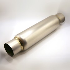 Titanflowracing Titanium 2.5 Race Resonator Muffler 19 Oal Perforated Core