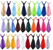 Adult Satin Wedding Ruche Cravat Tie Pre-tied Party Event wedding 20 Colours