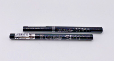 2x BOURJOIS Liner Feutre Ultra-Precise Slim Felt-Tip Eyeliner Noir - 0,8ml. C45
