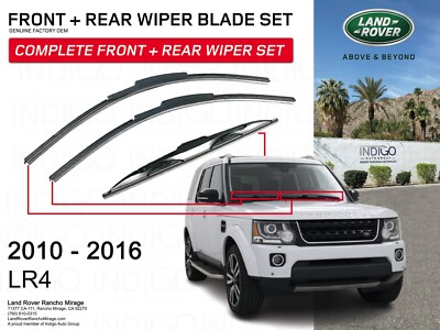 2010-2016 LAND ROVER LR4 Front + Rear Wipers Blades Set GENUINE FACTORY OEM