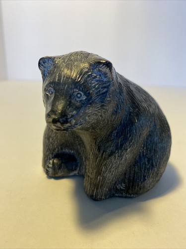 Wolf Original Sculpture Black Bear Hand Made in Canada 4" x 2.5" x 2.5" - Picture 2 of 8