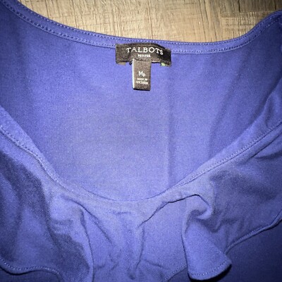 Haut Talbots Bleu Coquille Sans Manches – Taille M Petite, Parfait Pour Bureau