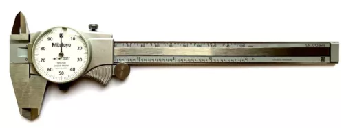 6" .001" GRAD. DIAL CALIPER W/CASE MITUOTYO - 505-742J - NEW!