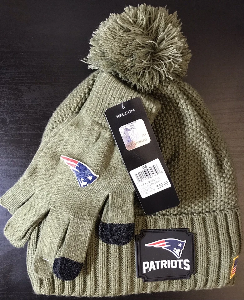 X2 NUEVO NFL New England Patriots Adulto Gorro Guante Conjunto Militar Verde Camuflaje OS Foto 3 de 4