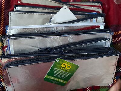 (20) Pencil Pouch Terracycke Up cycle New with Tags 10x5 1/2 Foil Craft