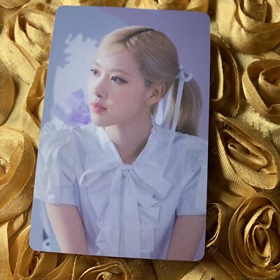 Rose BLACKPINK Group Born Pink Tour Celeb K-pop Girl Photo Card Blonde White Now