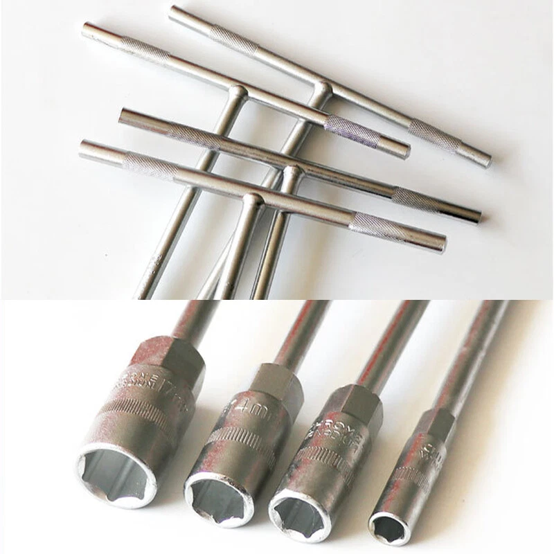 1Pc 10mm Metric T Handle Driver Deep Drawn Hex Socket Wrench For Car Motorcycle - Image 4 of 4