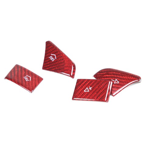 Cubierta de botón de volumen del volante de fibra de carbono roja para Corvette C8 EE. UU. - Imagen 5 de 14