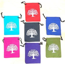 Tree Of Life Jewelry Coin Pouches Mini Drawstring Wedding Favor Bag Gifts Set 7