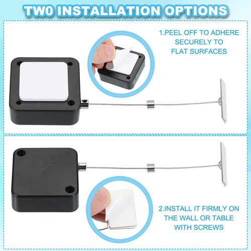 Retractable Remote Control Tether 6.6 ft, White(Square Iron Cap) - Zdjęcie 4 z 6