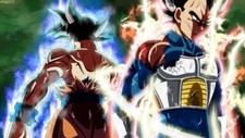Anime dragon ball super saiyan son goku vegeta ultra Stitched Gaming Mat Desk