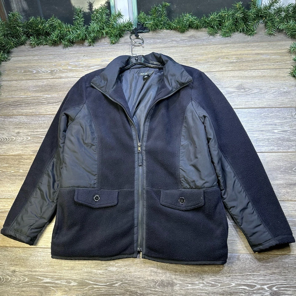 Style&Co Jacket size Large Petites Womens Sport Coat Zip Tuck Away Hoodie - Image 2 of 4