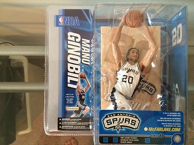 NBA フィギュア　Manu Ginóbili Manu Ginobili Mcfarlane NIB Series 10 NBA San Antonio Spurs White