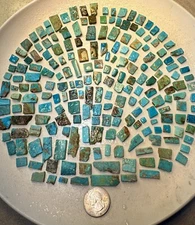 !118g Bell Trading Post Turquoise! SLASHED! Squared Up Corinthian Slabs!