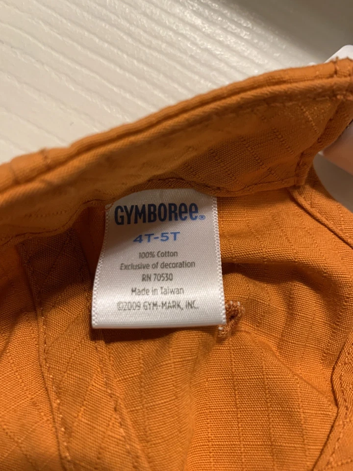 EUC 4T-5T Gymboree boys Mr Tuff Guy Rhino baseball hat cap Orange - Image 4 of 4