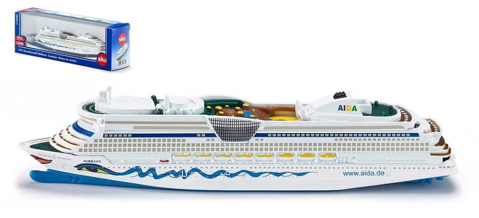 MODELLINO IMBARCAZIONE SIKU BARCA NAVE DA CROCIERA 18cm MODELLISMO SCALA 1:1400 - Immagine 3 di 4