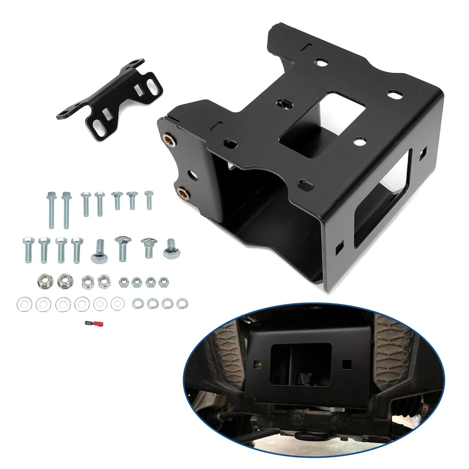 For Polaris Sportsman 400 450 500 550 570 800 850 ATV Winch Mount Plate Brackets - Image 3 of 4