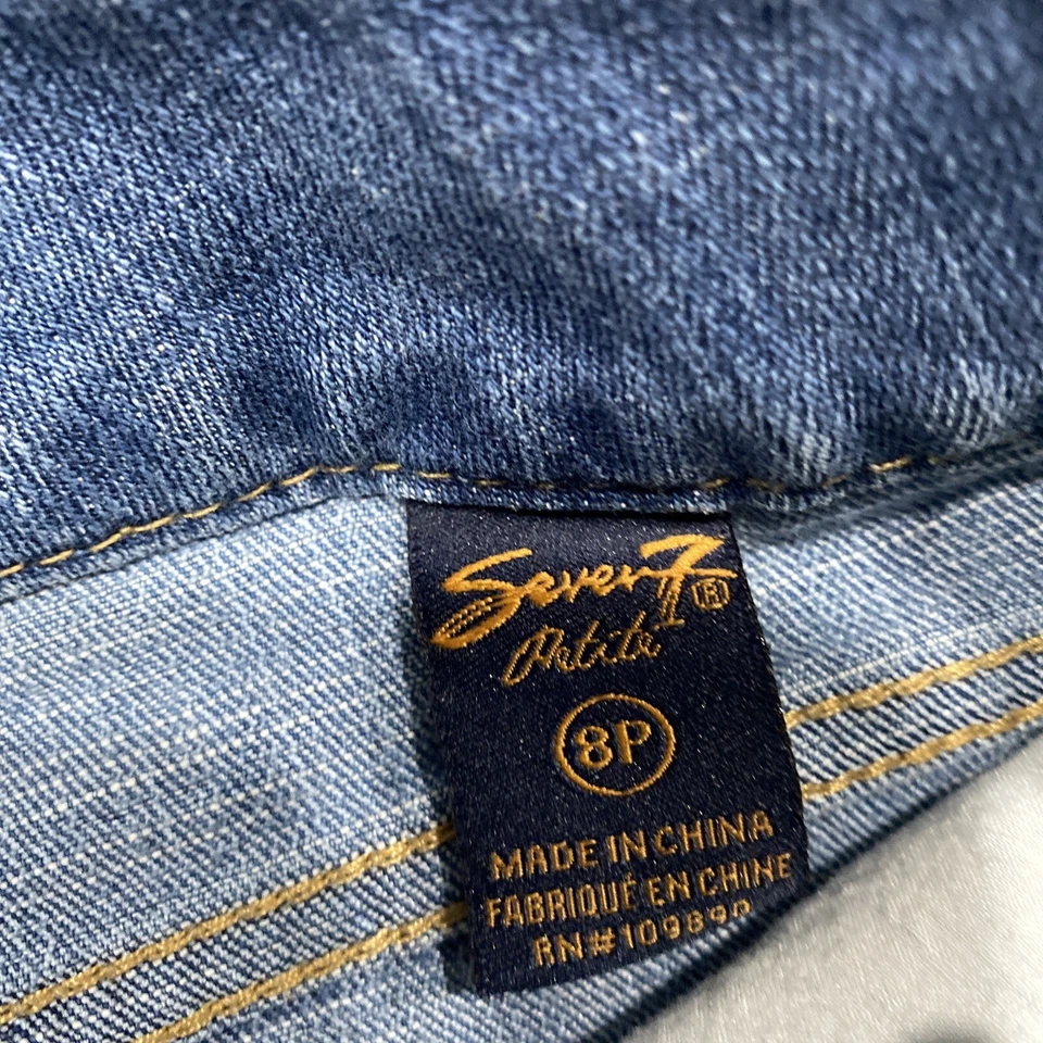 Seven 7  jean denim shorts lace trimmed hem 8P - Image 2 of 4