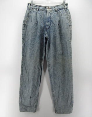 VINTAGE Levis Silver Tab Jeans Men 31X34 Blue Baggy Loose Pleated