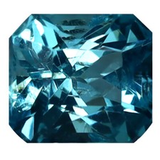 0.77 ct Remarkable Octagon Cut 6 x 5 mm Brazil Paraiba Blue Apatite Gemstone