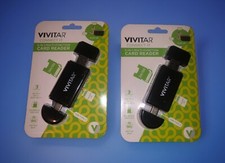 2 Vivitar Connect It 5 in 1 Multi Function Card Readers OTG USB USB-C Micro SD 