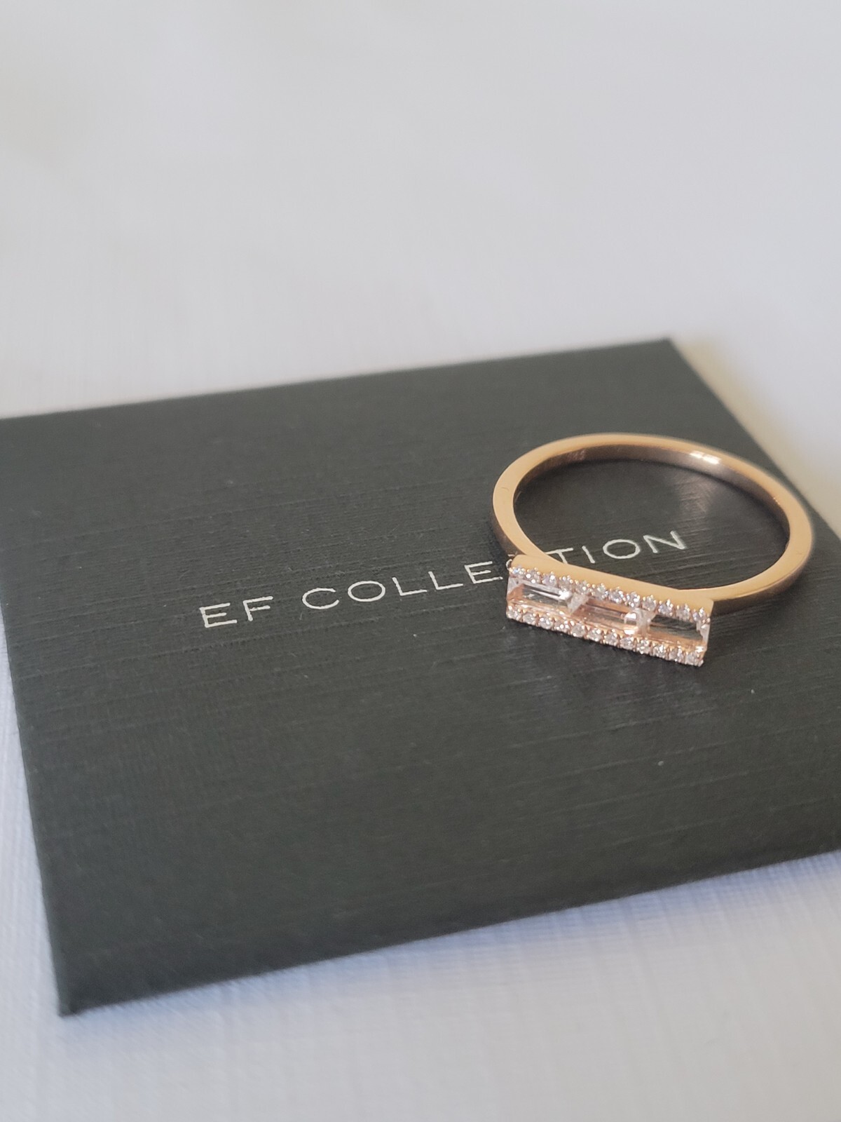 EF Collection 14K Rose Gold Diamond and Topaz Bag… - image 14