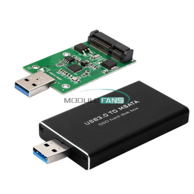 USB 3.0 To mSATA SSD Mini PCIE External Converter Data Adapter Hard Disk Case