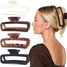 5  Large Claw Clips for Long Thick Hair 4 Pcs Big Sturdy Unbreakable Hair Cli...