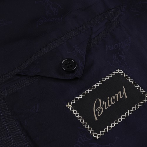 NEW $4,595 Brioni 'Brunico Super 160's' Midnight Blue 2B Men's Sport Coat US 44R - Picture 3 of 14