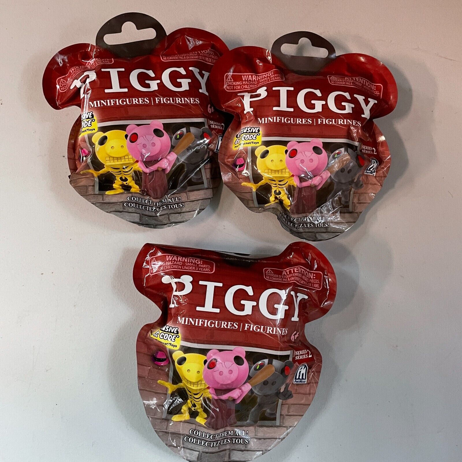 3x Piggy Series 1 Roblox 3 Mini Figure Mystery Packs with