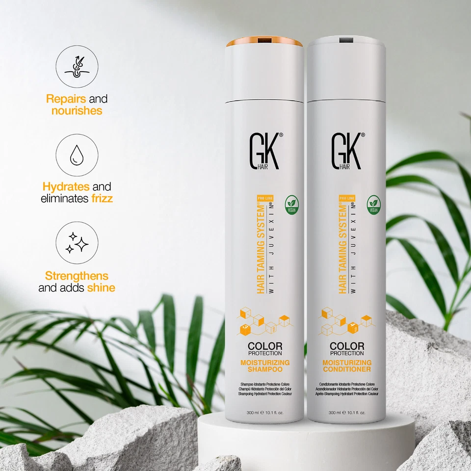 GK HAIR Moisturizing Shampoo and Conditioner Women Men Dry Damage Sulfate Free - Image 2 of 4