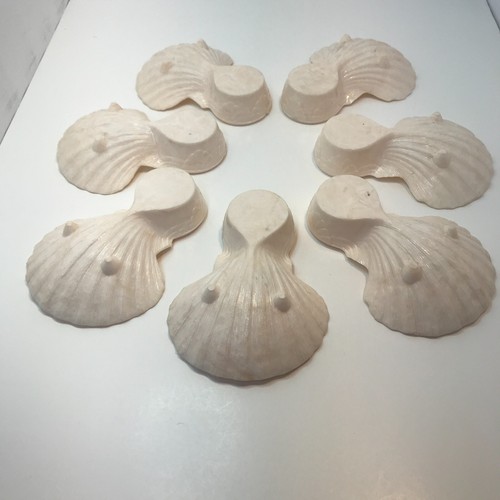 Karoff Pink Clam Oyster Shell Seafood/Shrimp Cocktail Serving Trays MCM Set of 7 - 第 11/15 張圖片