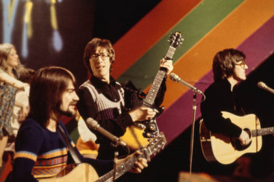 Gitarristen John Farrar Hank Marvin und Bruce Welch aus Engländern Inst 4x6 Foto