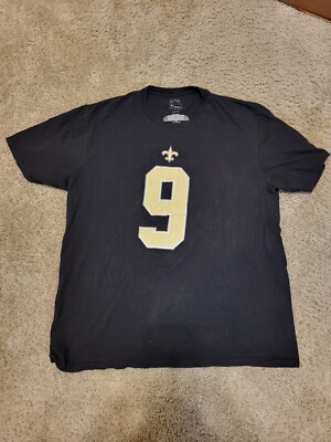 Nike Drew Brees New Orleans Saints #9 Jersey T-Shirt Men's L