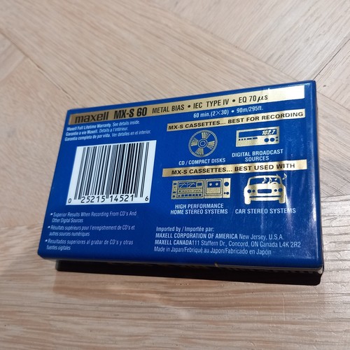 MAXELL MX-S 60 kaseta magnetofonowa/D252 - Zdjęcie 3 z 3