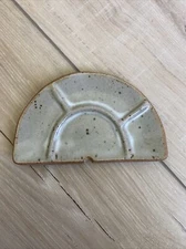 Handmade Rainbow Arch Ceramic Paint Palette Travel Size For Alfresco Painting