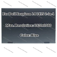 Blue 14“ Dell Inspiron 14 7415 FHD LCD Touch Screen Assembly Display Complete